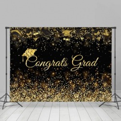 Graduation Backdrop #2 Black 10'x7' Backdrops Base