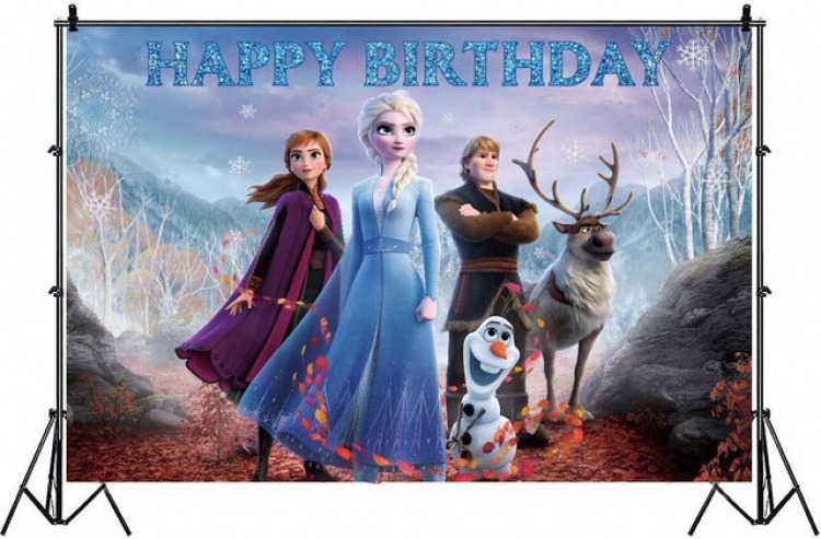 Birthday backdrop Frozen II Backdrops Base