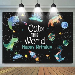 Birthday backdrop4 dinosaur/space Backdrops Base