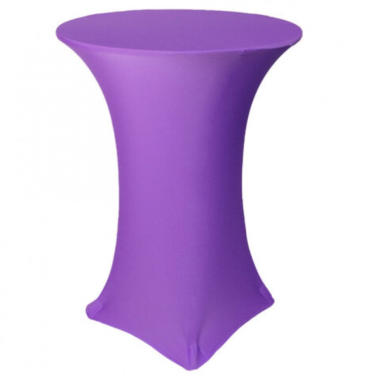 Hi-Top Table 30 Round with Purple Cover